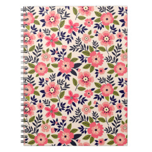 Carnet arrière - plan vintage floral, fleurs rose chatoya