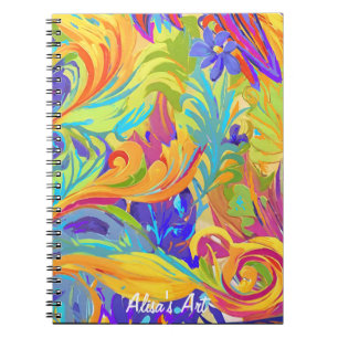 Carnet Art abstrait scintillant créativité joyeuse