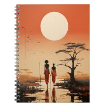 Art Africain minimaliste Élégante femme noire afri