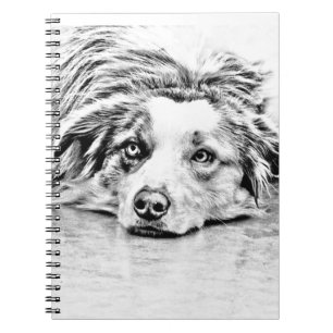 Carnet Art australien de chien de berger