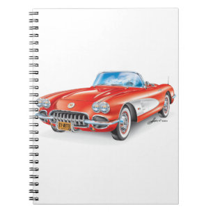 CARNET ART AUTOMOBILE DE VETTE ÉLÉGANT