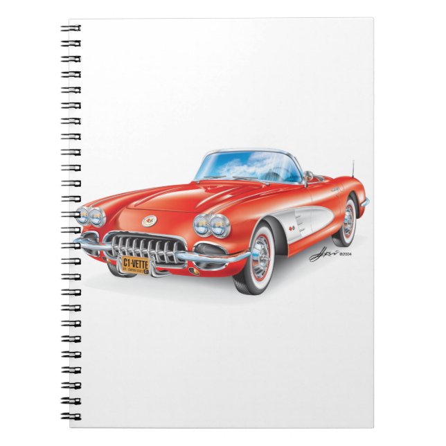 CARNET ART AUTOMOBILE DE VETTE ÉLÉGANT (Devant)