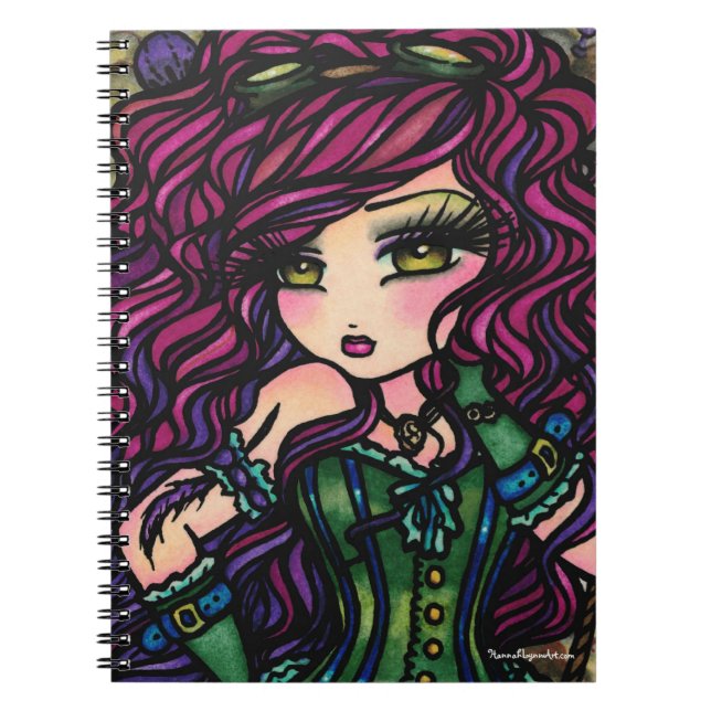 Carnet Art chaud d'imaginaire de fille de ballon à air de (Devant)