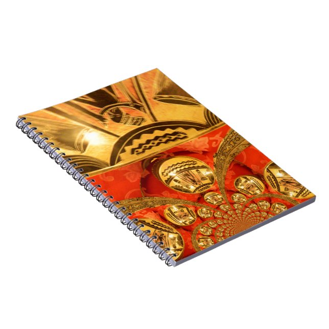 Carnet Art Culturel Africain : Design Rouge Or Riche (Côté Droit)