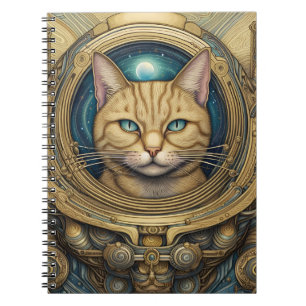 Carnet Art cyberpunk astronaute de chat