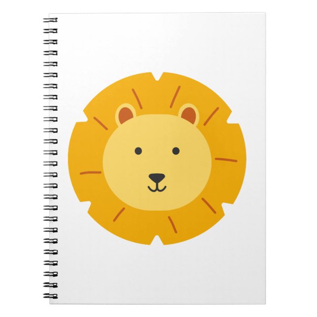 Carnet Art d'anniversaire de lion pour enfants (Devant)