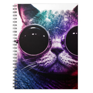Carnet Art de bruit de chat de hippie