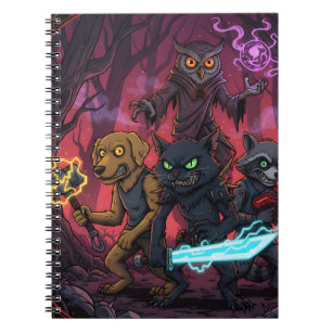 Carnet Art de guerrier animal fantastique électrique