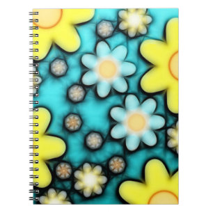 Carnet Art de l'énergie jaune et bleu