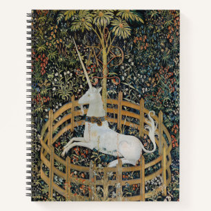 Carnet Art de licorne médiévale vintage en captivité