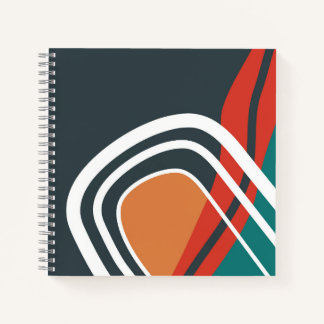 Carnet Art de ligne de arc-en-ciel abstrait