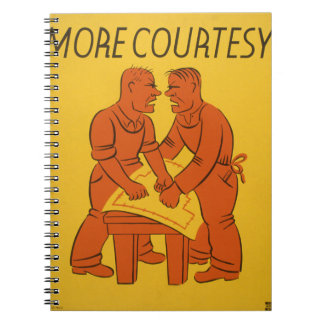 Carnet Art de poster vintage plus de courtoisie