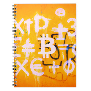 Carnet Art de rue Bitcoin (Peinture orange n° 5)