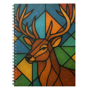 Carnet Art de verre teinté de style Tiffany Cerf Vintage