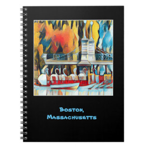 Carnet Art déco Bateaux à cygne Boston