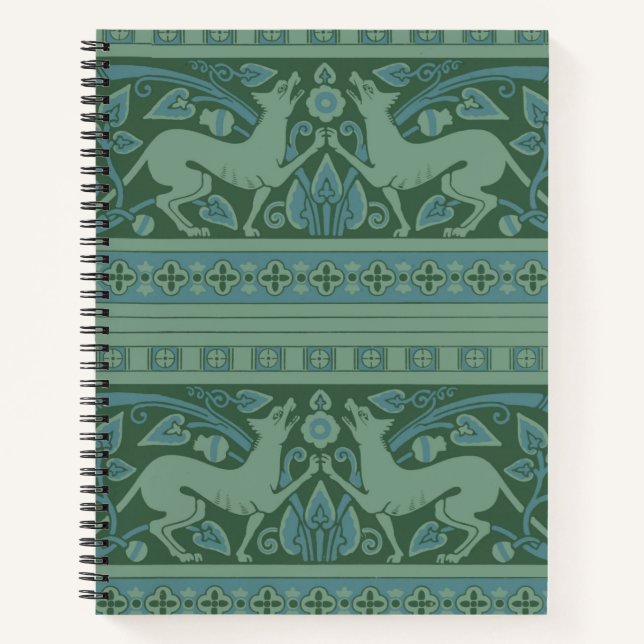 Carnet Art Déco Nouveau Chien Nature Motif animal (Devant)