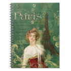 Art Déco Paris Femme aux bulles Tour Eiffel