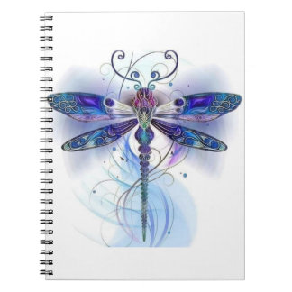 Carnet art des libellules de couleur d'eau