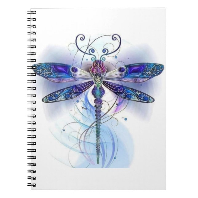 Carnet art des libellules de couleur d'eau (Devant)
