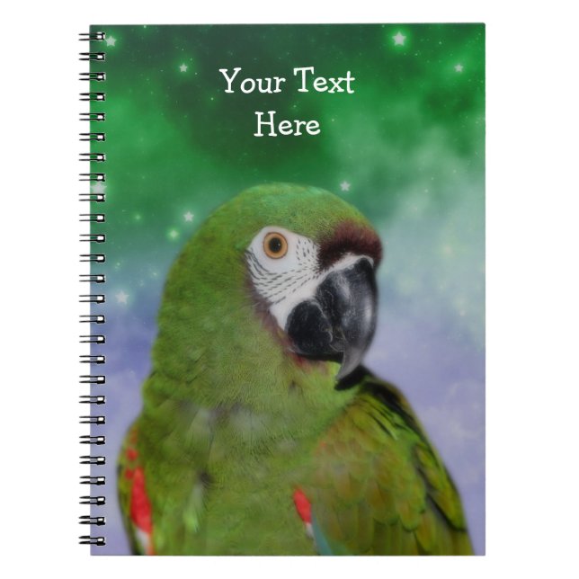 Carnet Art des oiseaux de perroquets de Macaw sévère (Devant)