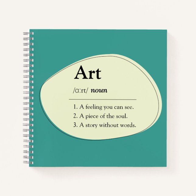 Carnet Art Dictionary Style Notebook & Sketchbook (Devant)