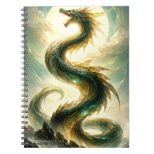 Carnet Art fantastique du dragon émeraude céleste
