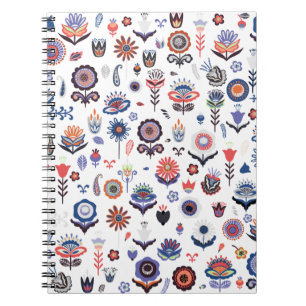 Carnet Art folklorique Botanique Motif sans couture