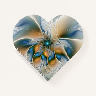 Carnet Art fractal abstrait et fantaisiste avec du bleu