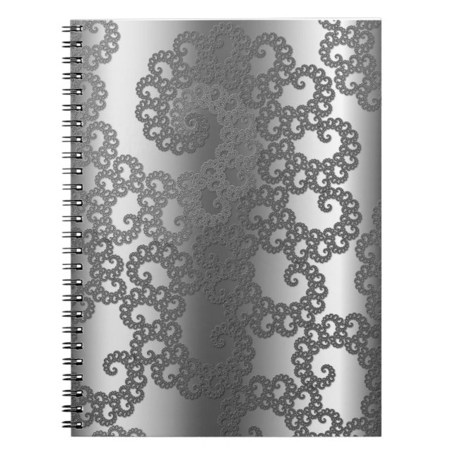 Carnet Art Fractal Argent (Devant)