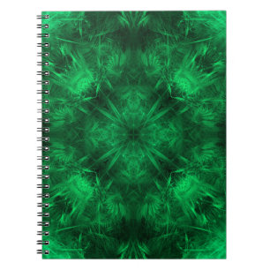 Carnet Art fractal mandala Énergie d'émeraude
