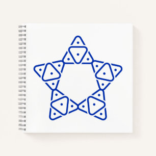 Carnet Art géométrique minimaliste de l'étoile de David
