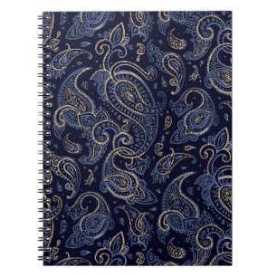 Carnet Art Nouveau Floral Denim Design