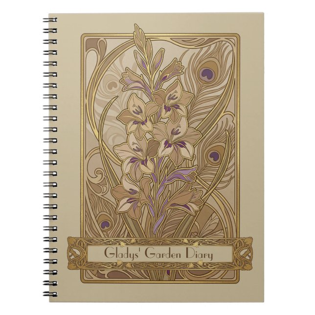 Carnet Art Nouveau Gladiolus italicus (Devant)