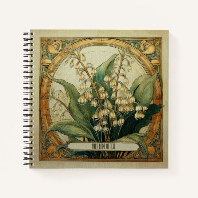 Carnet Art Nouveau Lily of the Valley (Devant)