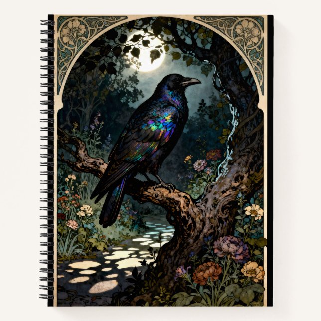 Carnet Art Nouveau Raven (Devant)