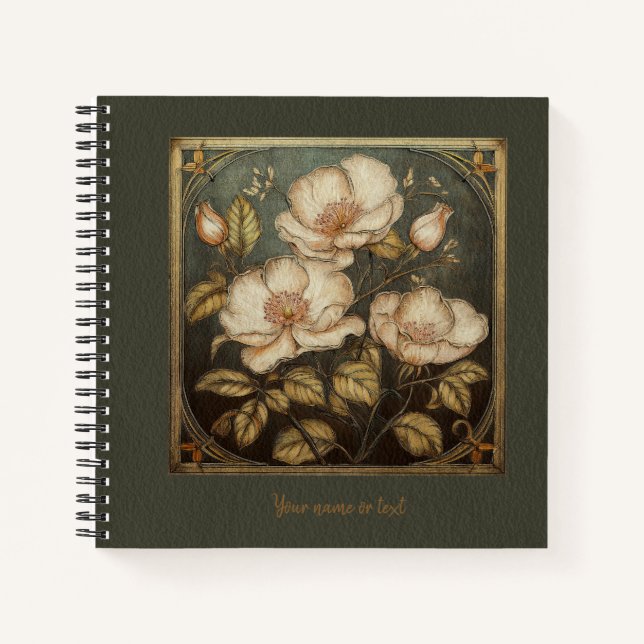 Carnet Art Nouveau Rosa canina Timeless Charm (Devant)