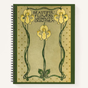 Carnet Art Nouveau vintage Floral