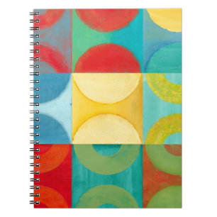 Carnet Art Pop brillant avec cercles et Carré