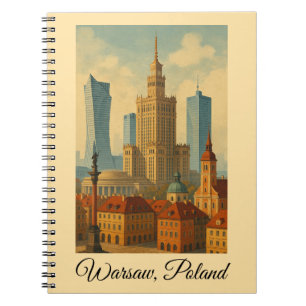Carnet Art Vintage voyage de Varsovie Pologne