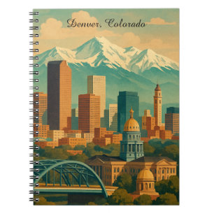Carnet Art Vintage voyage Denver Colorado Imprimer