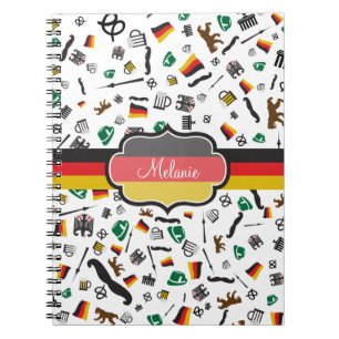 Carnet Articles allemands avec le drapeau de l'Allemagne