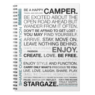 Carnet Articles de cadeau pour le campeur inspiré heureux