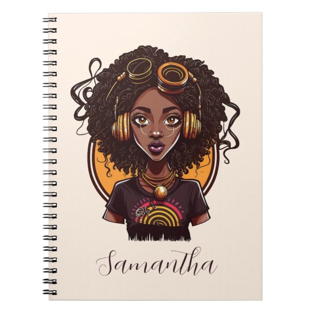 Carnet Artiste Afro femme (Devant)