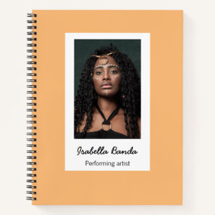 Carnet Artiste photo personnalisé orange