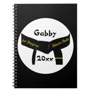 Carnet Arts martiaux 1er degré Ceinture noire