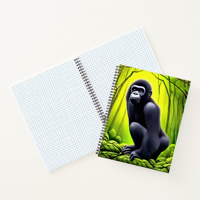 Carnet Artsy Abstrait Jungle Gorilla (Intérieur)