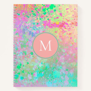 Carnet Artsy Pastel Peinture Plaquettes rose Turquoise Mo