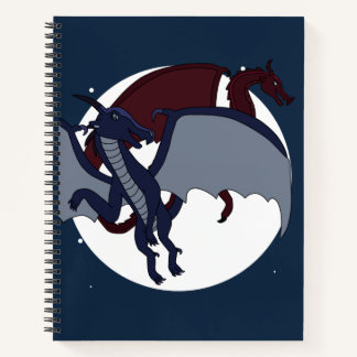 Carnet Ascended Mythical Fantasy Dragon Moon Notebook