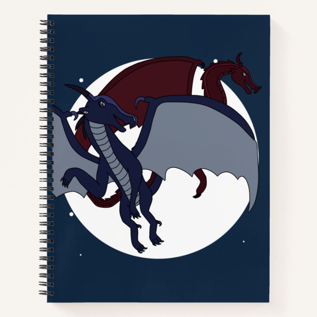 Carnet Ascended Mythical Fantasy Dragon Moon Notebook (Devant)
