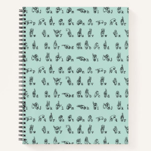 Carnet ASL Jade // Alphabet Langue des Signes Américaine
